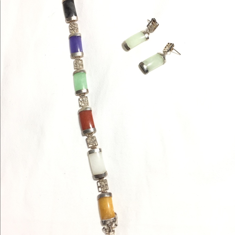 Asian Inspired Bracelet and Earrings Set